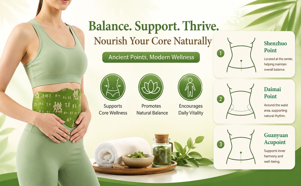Herbal Balance Patch, Plant-Based Ingredients, Comfortable Adhesive Design, Balance Belly Button Patch Natural Detox & Slimming Waist Sticker Easy Topical Use