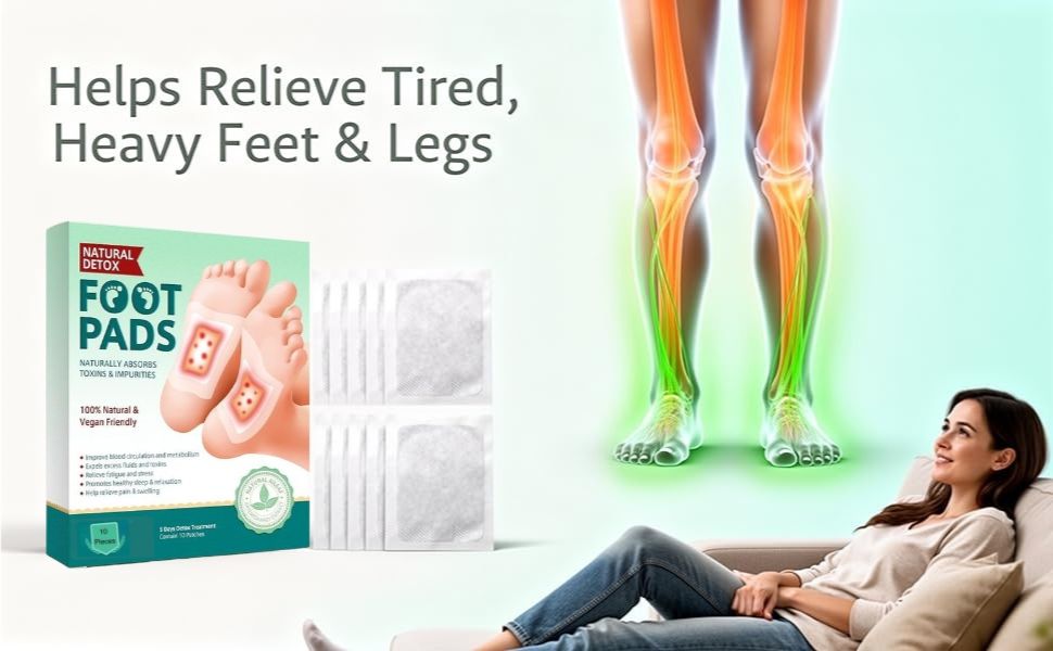 Jitgol Herbal Foot Detox Pads for Toxin Removal | Pain Relief Foot Patches for Feet Cleansing | Natural Ingredients for Sleep Aid | Overnight Use | Toxin Removal with Bamboo Vinegar and Acupoint Micro-Massage Technology | Pack Of Pads (30)