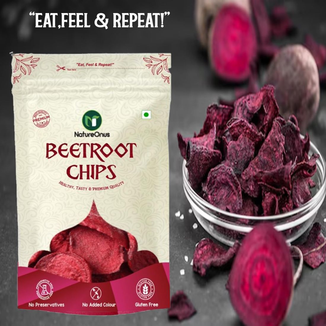 NatureOnus High Protein Chips Combo Pack of 7 (301g) | 7 Snacks Pack x 43g | Ragi, Beetroot, Multigrain, Jowar, Quinoa, Soya & Rajma Chips | Gluten-Free, No Maida, No Preservatives, No Palm Oil, High Protein Chips (43g x 7 Packs)