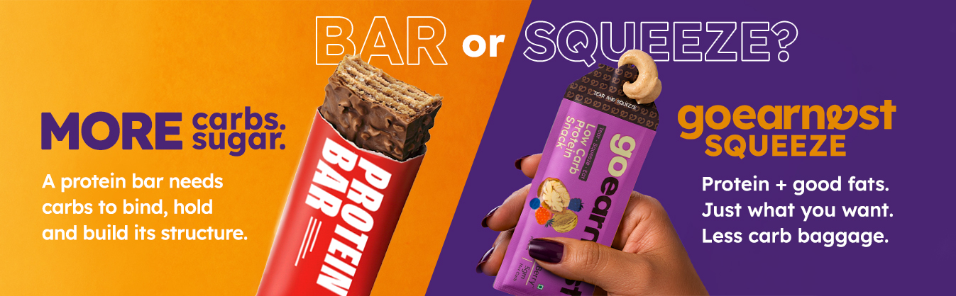 Goearnest All in One pack Low Carb, High Protein Snack | 9g Protein, 5g Net Carbs | No Added Sugar, High Fibre, Gluten Free | 30g