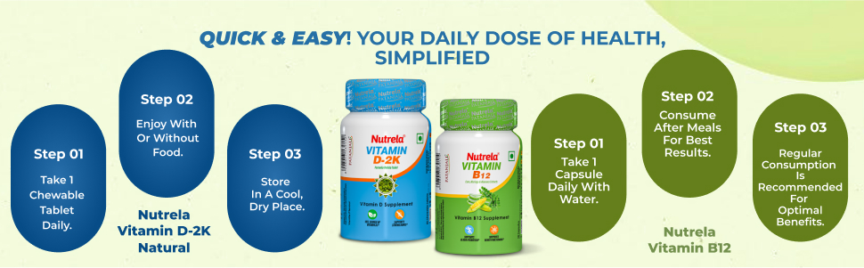 Nutrela Combo Vitamin B12 & D2k