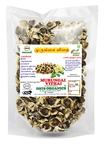 DIETS ORGANICS Murungai seeds -100 g/Natural Moringa seeds/Moringa seeds/DRUMSTICK seeds raw -100Gms pack of 1