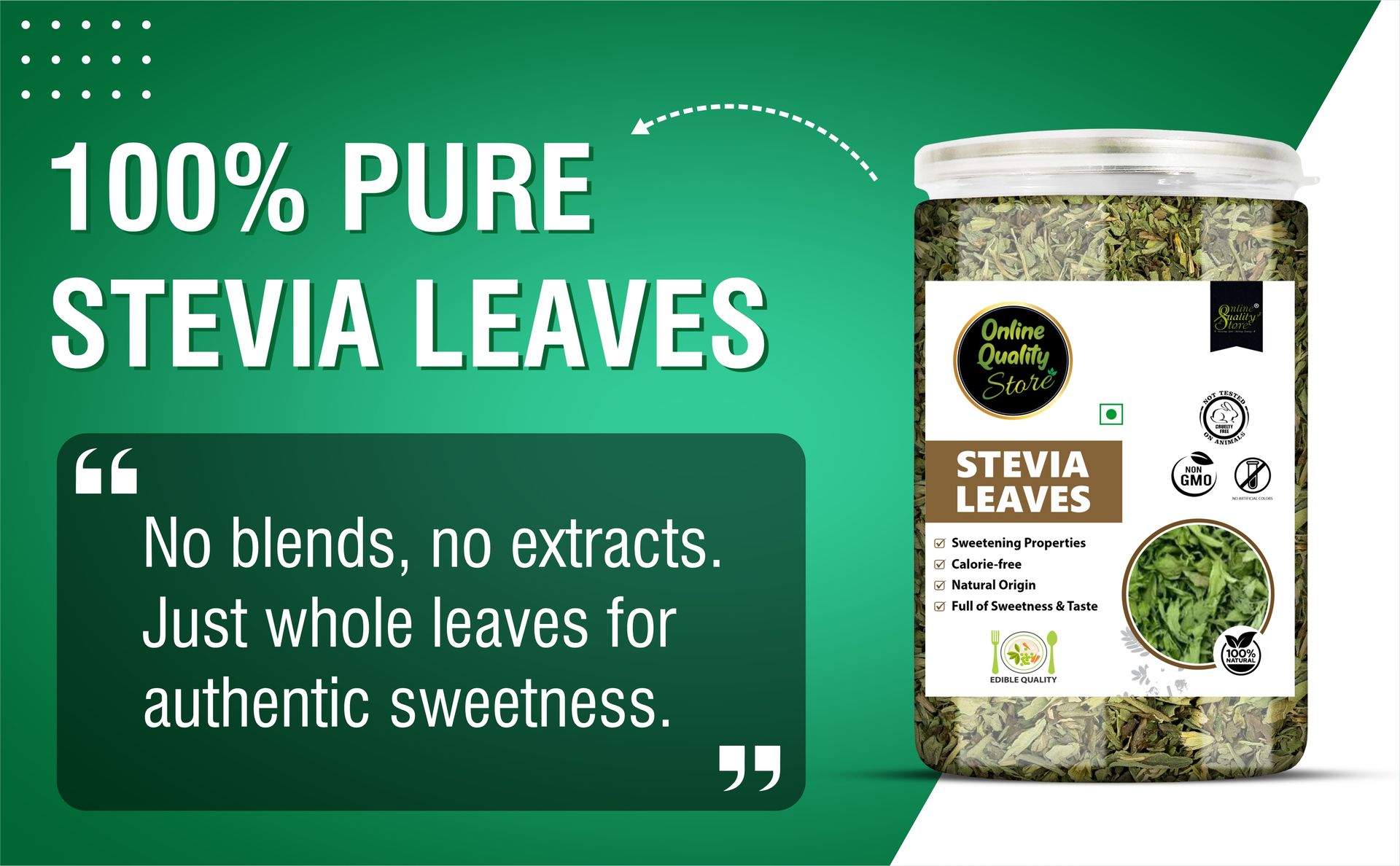 Online Quality Store Stevia Leaves 100g
