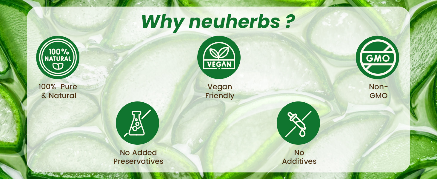 Neuherbs Aloe Vera Powder 100g | Natural Face & Hair Pack for Skin Hydration, Nourishment & Scalp Care | 100% Pure & Natural | Paraben Free
