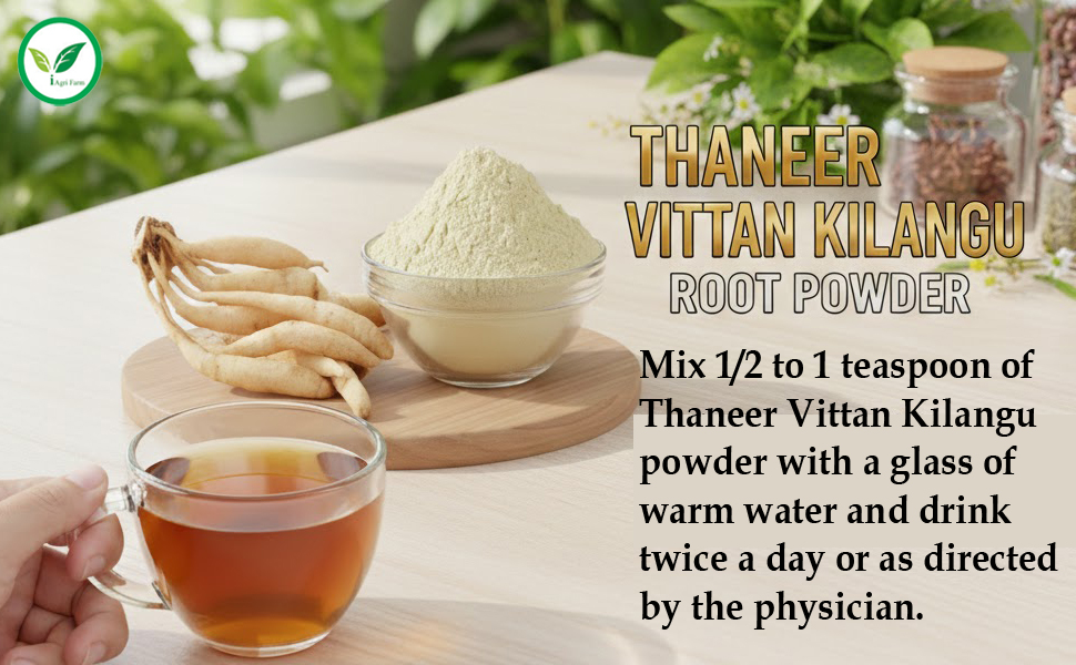 Iagrifarm Thaneer vittan kilangu Powder - 250 gram - Shatavari/Abiruvu/Satamuli Powder