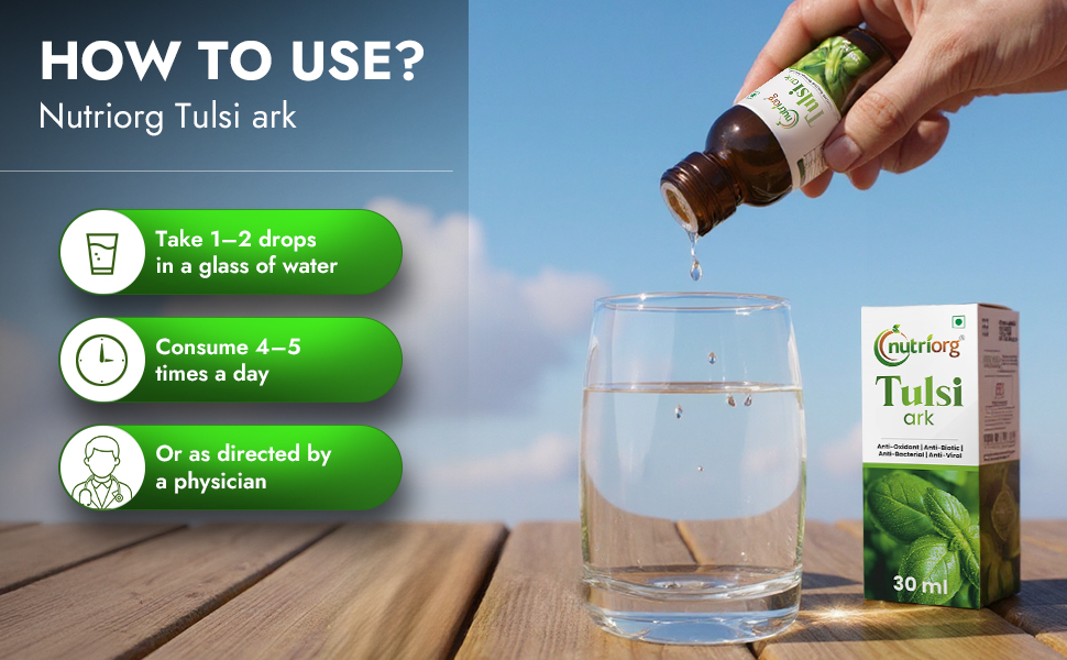 Nutriorg Tulsi Ark || Natural Immunity Boosting - 30 ml