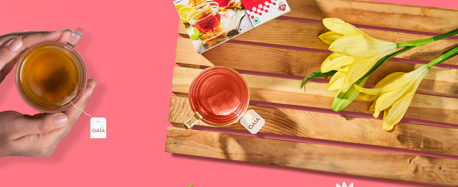 GAIA Assorted Green Tea - 25 Tea Bags (Pack Of 2)| Discover The Variety Of Refreshing Flavors Of Green Tea With Assorted Collection Of Five Flavors!, 210 Gram