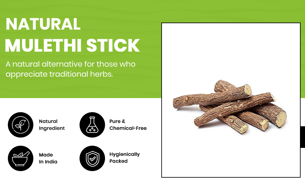 CELLUTION 100% Natural Mulethi Stick For Eating - 100gm - Licorice root/Glycyrrhiza glabra Sticks/Yastimadhu (100 Grams)