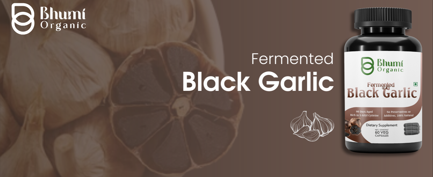 Aged Black Garlic Capsules, 60 Veg Caps, 500mg