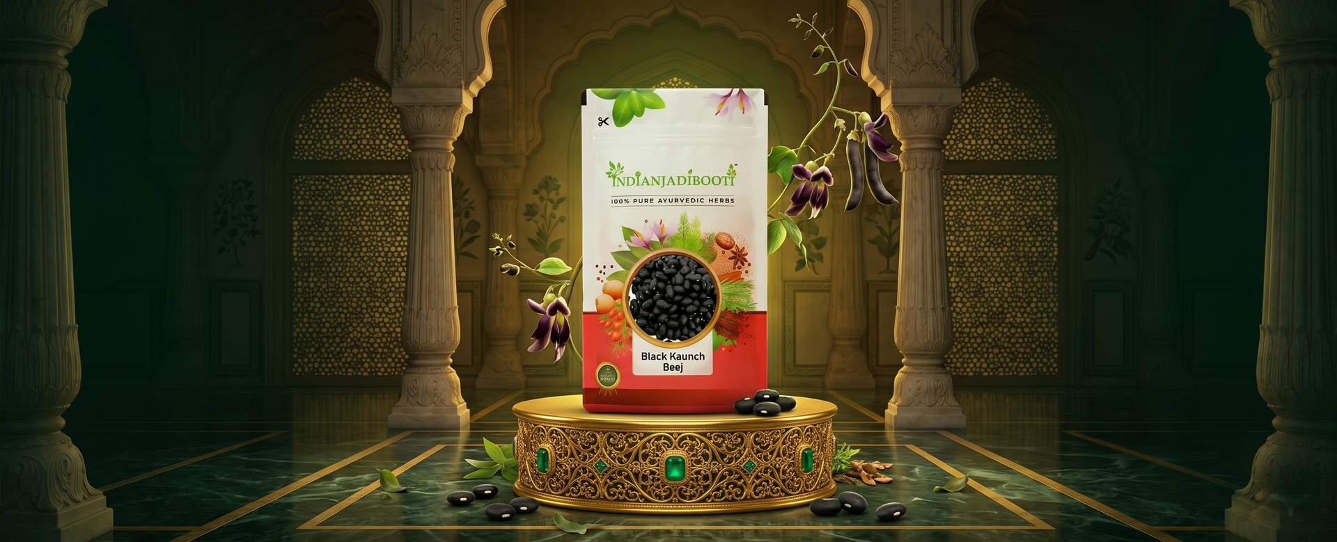 IndianJadiBooti Black Kaunch Beej (Kali Mucuna Pruriens/Velvet Bean) – High-Potency Raw Seeds for Deep Vitality, Stamina & Advanced Nervous System Support (250g Raw)