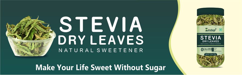 Zindagi Stevia Leaves | Stevia Plant Dry Leaves | Natural Sugar Free | 175GM
