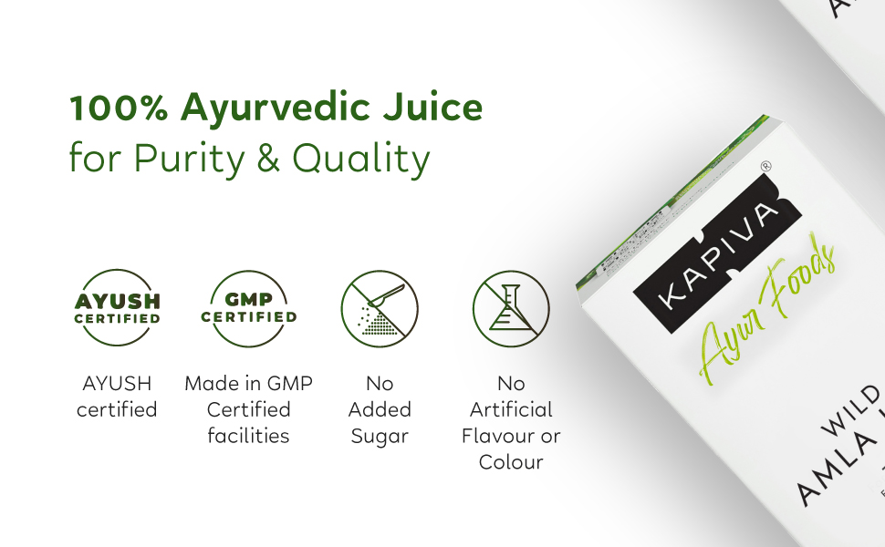 Kapiva Wild Amla Juice (2L) | Suitable for healthy Hair & Skin | Detox juice for weight loss | Natural Source of Vitamin C | Organic & Natural Made With Cold Pressed Amla from Pratapgarh | No Added Sugar | Super Saver Pack of 2