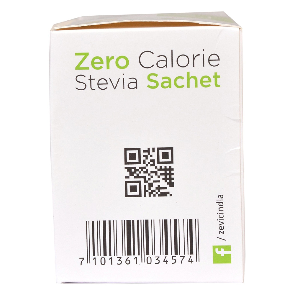 Zevic 100% Sugar Free Natural Stevia Sachets | Zero Calories | Vegan & Keto | Diabetic Friendly - 205 g (150 Units)