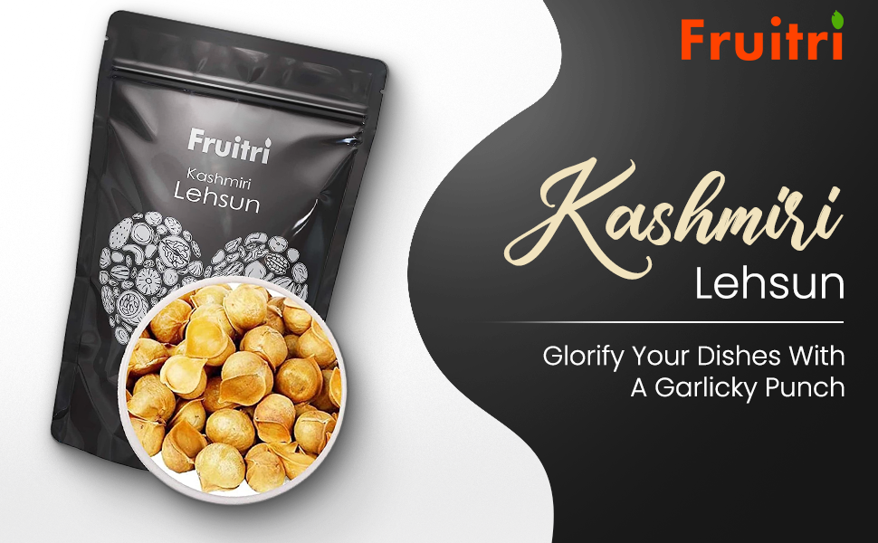 Fruitri Himalayan Garlic/Kashmiri Lehsun 400gm - Premium Himalayan Single Clove Garlic, Snow Mountain Allium Sativum