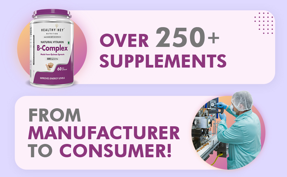 HealthyHey Nutrition Vitamin B-Complex - 60 Vegetable Capsules