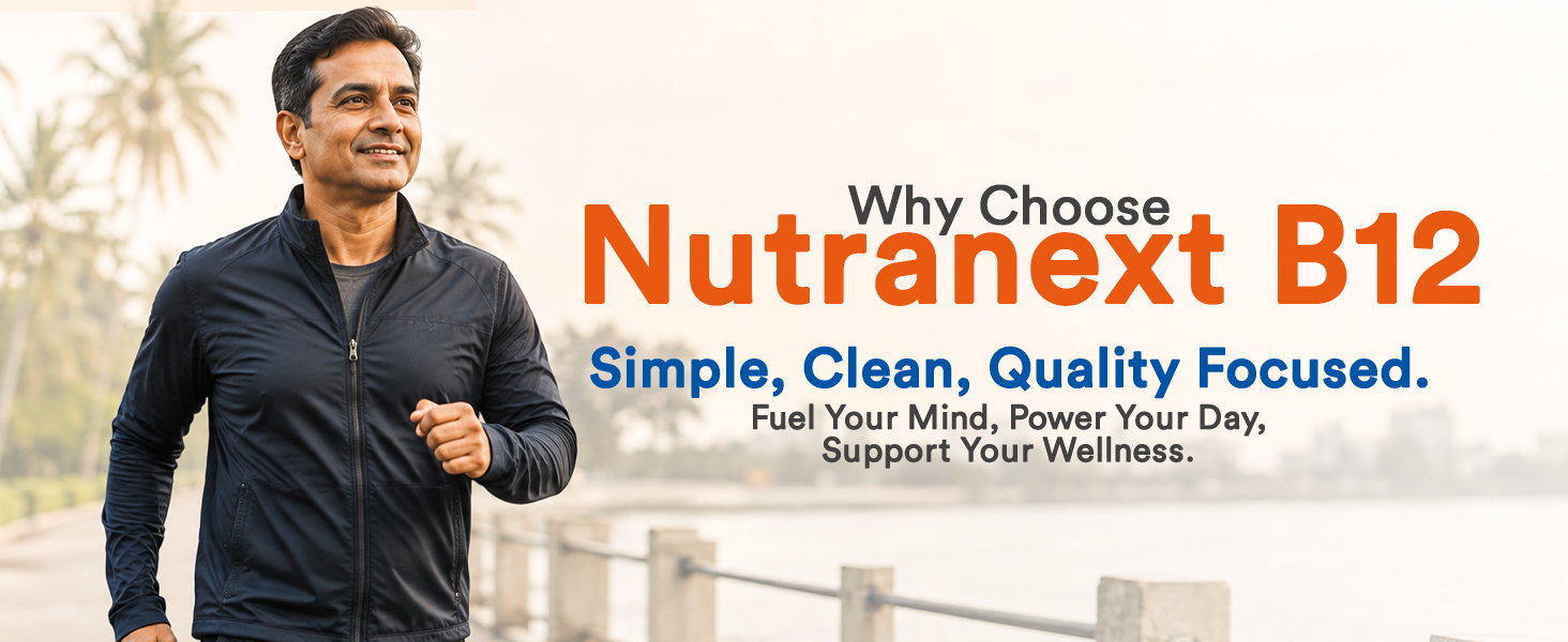 Nutranext® Vitamin B12 plus Chewable Tablets | with Vitamin B6, Folic Acid & Vitamin D | Supports Energy, Nerve & Brain Health | Strawberry Flavour | 60 Veg Tablets
