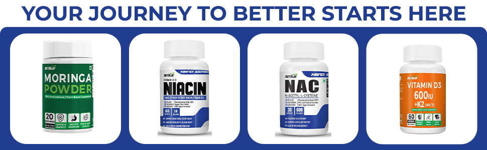 NutriJa Niacin Vitamin B-3 14mg | For Vascularity & Increase Cellular Energy- 60 Capsules