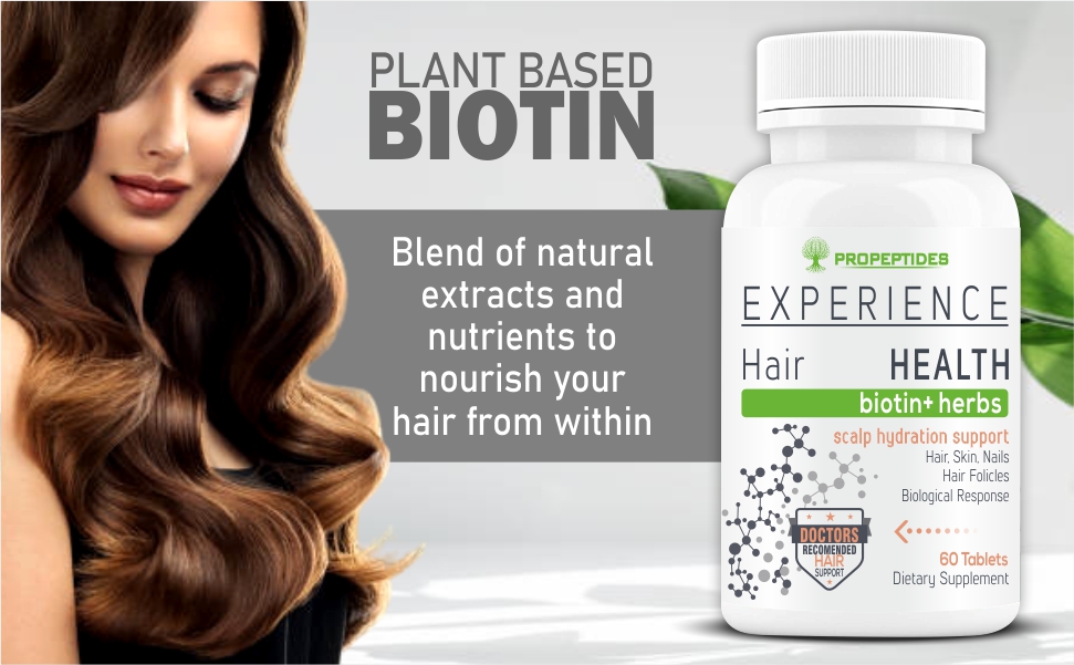 Biotin Tablets For Hair Growth, Supplements For Women, Men With Sesbania (10000mcg) Powder, Vitamins C, Keratin DHT Blocker For Hair Fall Control Supplement-60 Tablet (No Capsules Pack1)