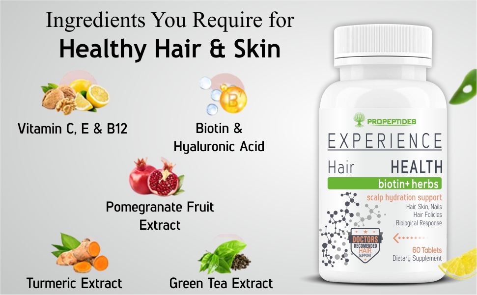 Biotin Tablets For Hair Growth, Supplements For Women, Men With Sesbania (10000mcg) Powder, Vitamins C, Keratin DHT Blocker For Hair Fall Control Supplement-60 Tablet (No Capsules Pack1)