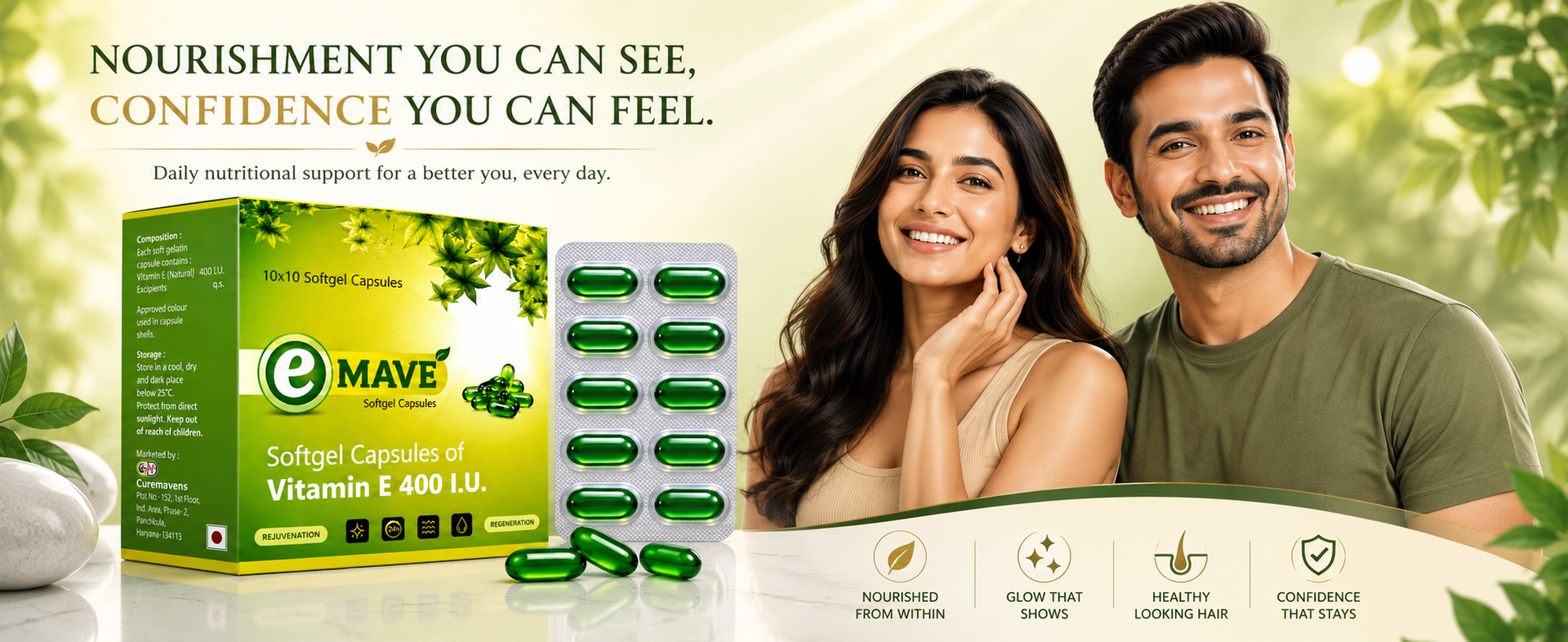 Vitamin E 400 IU Softgel Capsules, 50 Capsules