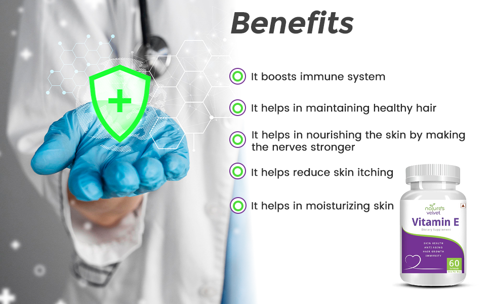 Natures Velvet Lifecare Vitamin E, 60 Softgels -Pack of 1