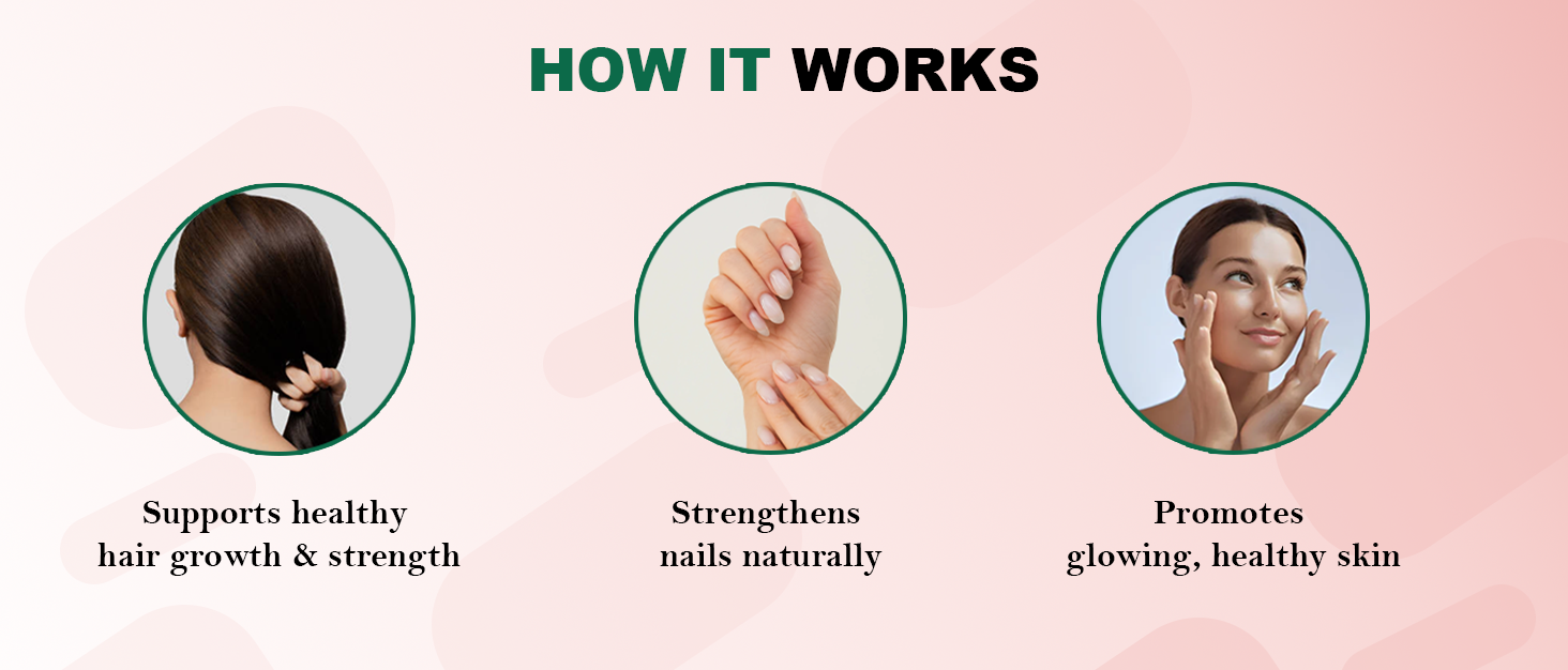 Ayumcure Biotin Tablets for Hair Growth & Skin Health | 30 Tablets | With Grape Seed Extract, Vitamins & Minerals | Supports Hair Strength, Glowing Skin & Nail Health | For Men & Women