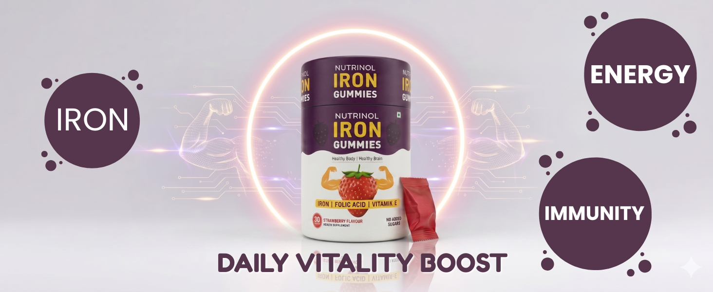 Knoll Healthcare Nutrinol Iron Gummies, 30 Gummies