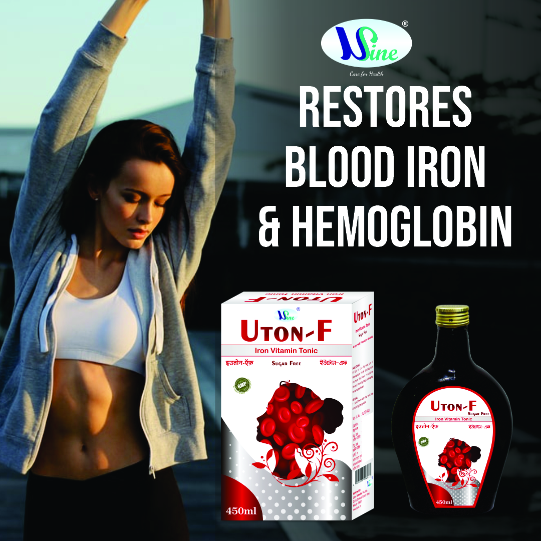 Usine Uton-F Iron Vitamin Syrup (Sugar Free) | Increase Red Blood Cells | Enhance Vitamin & Mineral | Gmp Certified | 100% Ayurvedic - Syrup