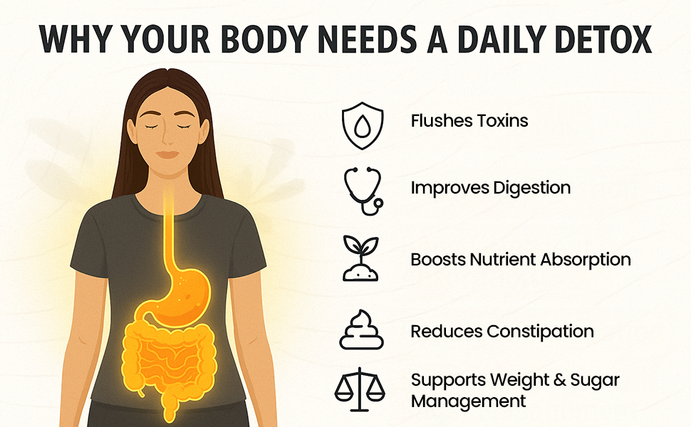 Biotane EasyDaily Detox I Natural Prebiotic Gut Cleansing Fiber blend | Made with 99% Pure Psyllium Husk & Wheat Fiber I Effective in single dose I100 gm Jar (Orange Flavour)