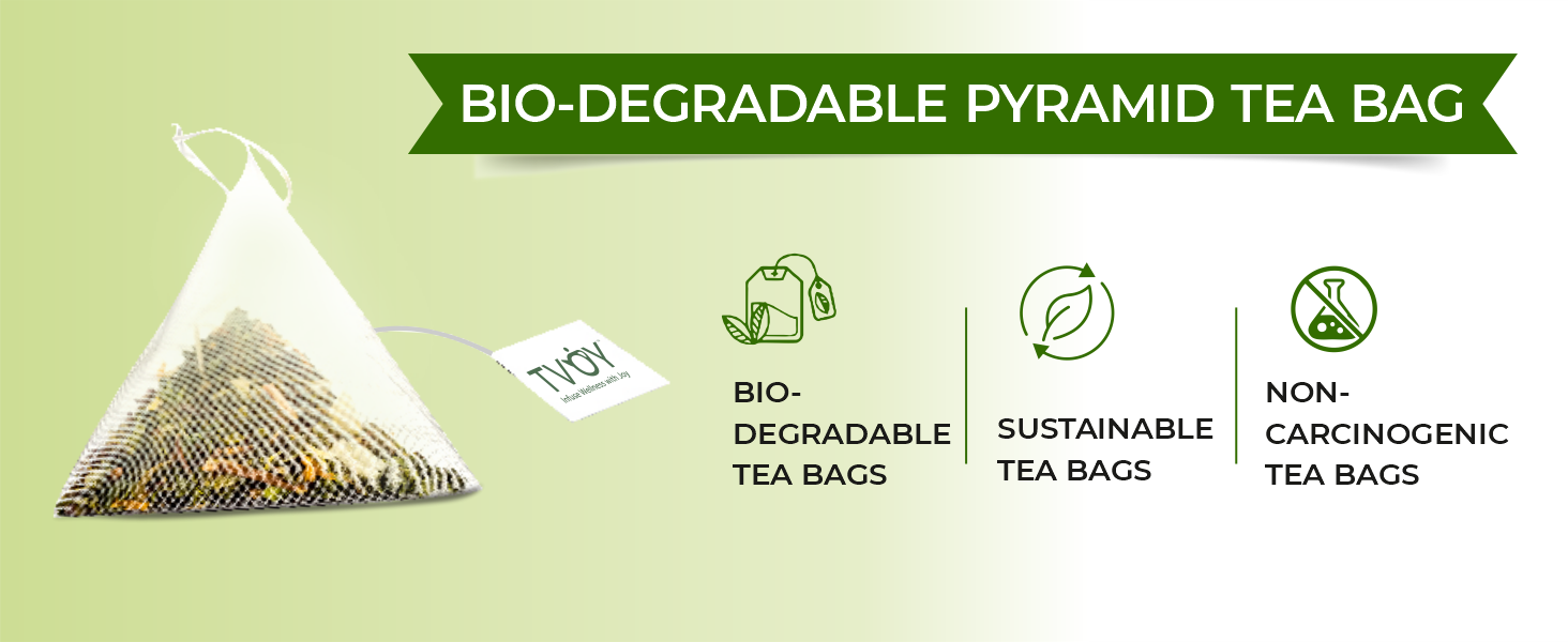 TVOY Premium Detox Kahwa Green Tea Bags, 20 Bags