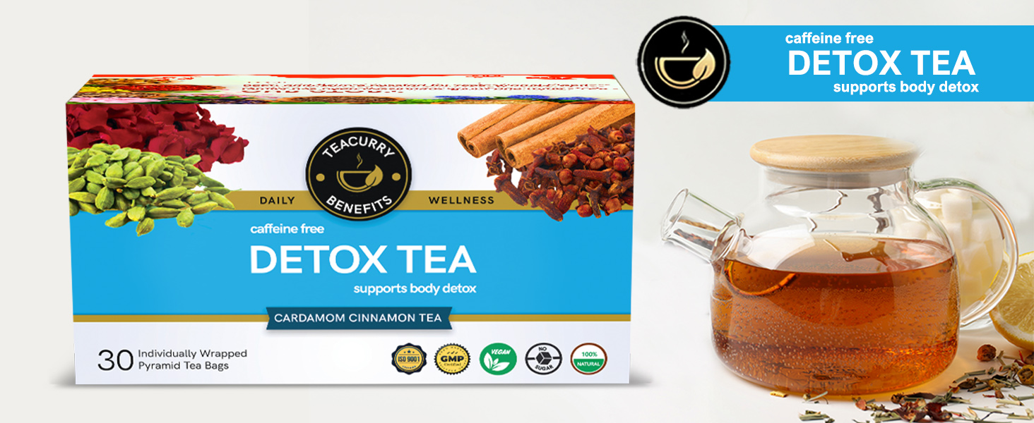 TEACURRY Teatox Tea with Free Diet Chart - (100 GMS Teatox Tea + Infuser) Helps With Detox, Lose Water Weight, Lose Fat | Teatox Green Tea for Weight Loss