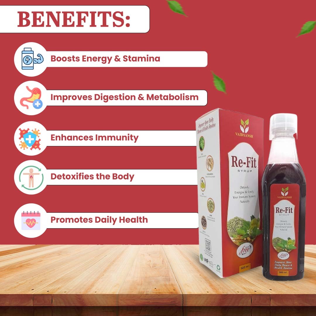 Re-Fit Ayurvedic Health Syrup, 500ml (Pack of 1)