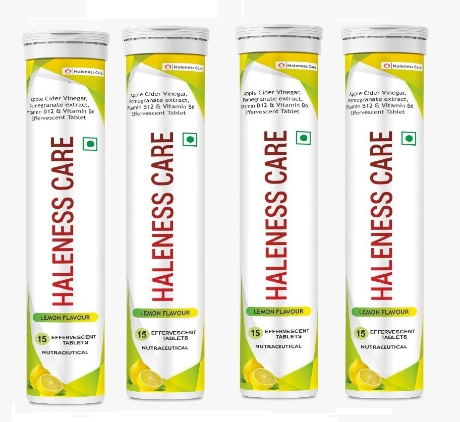 Apple Cider Vinegar Effervescent Tablets | Lemon Flavour | Weight Management | Fat Burner | Weight Loss | ACV (Pack of 3 (60 Tablets), Lemon Flavour)