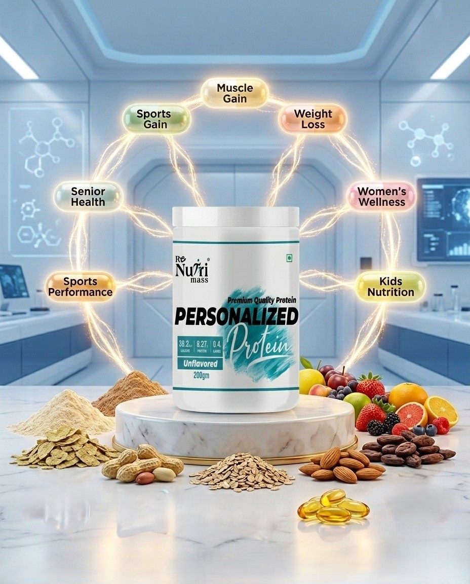 Personalized Protein | Premium Quality Protein| 38.2 Calorie | 8.27 gm Prot| 0.4g carbs | Unflavoured|