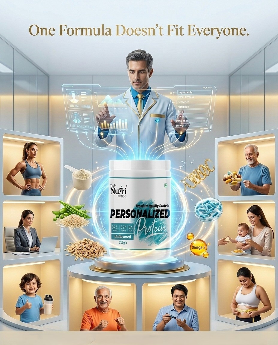 Personalized Protein | Premium Quality Protein| 38.2 Calorie | 8.27 gm Prot| 0.4g carbs | Unflavoured|