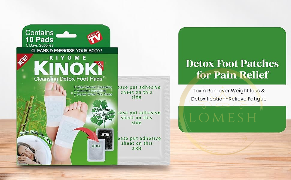 Detox Foot Patches for Cleansing Toxin Remover for Men & Women,10 Pads Deep Cleansing Detoxify Blood Circulation Foot Pad for Detox & Relaxation- Pain Relief, Stress Relief Sleep Patch