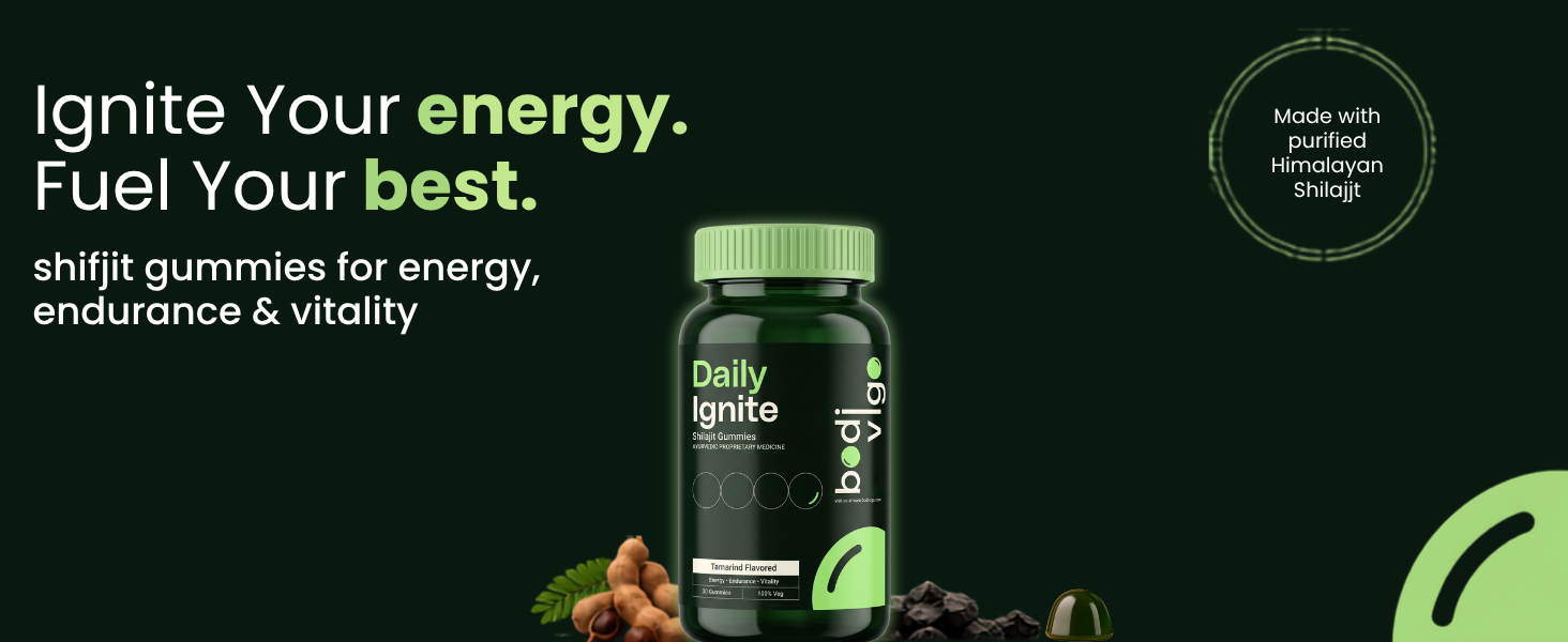 Daily Ignite, Shilajit Gummies, For Adults, Supports Energy, Endurance and Vitality, 30 Gummies