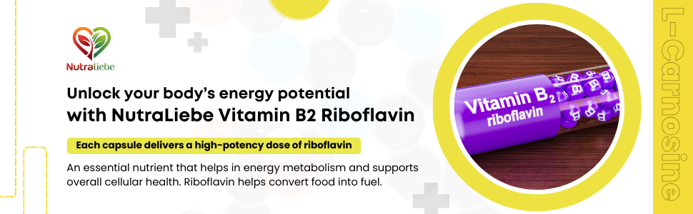 Vitamin B2 Riboflavin - High Potency, Supports Energy Metabolism & Cellular Health, 90 Capsules