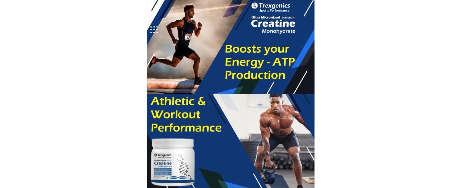 Trexgenics CREATINE MONOHYDRATE ULTRA MICRONIZED, Pure (83 Servings) Energy, Endurance, Sports Performance, Metabolism (250 gm)