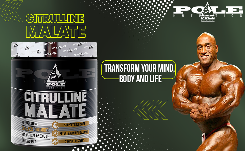 Pole Nutrition Citrulline Malate - Unflavored 300g | Boost Endurance & Recovery | Premium Nitric Oxide Support