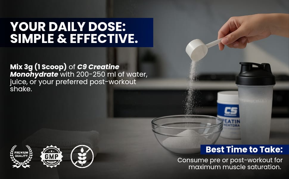 C9 Nutrition Micronized Creatine Monohydrate | 3000mg Ultra-Pure 200 Mesh Filtered Creatine Powder | Boost Strength, Power & Muscle Recovery | Zero Sugar | Blueberry Flavour | 100gm for Men & Women, 33 Servings (100gm, Blueberry)