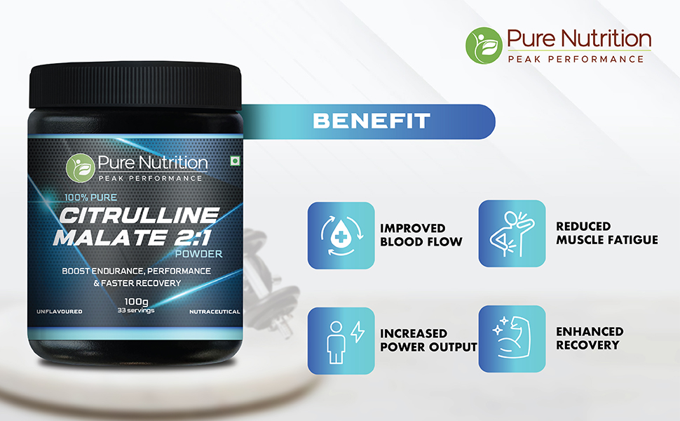 Pure Nutrition L-Citrulline Malate 2:1 Powder – 200g, 66 Servings | 100% Pure & Unflavoured | Boosts Stamina, Enhances Performance, Speeds Muscle Recovery & Reduces Fatigue | Ideal Pre-Workout for Men & Women