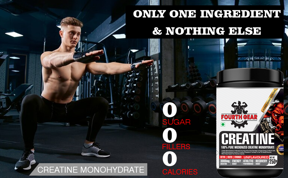Micronized Creatine Monohydrate | Unflavoured Creatine Powder Supplement | 3000mg Per Serving | Muscle Growth And Recovery | For Men And Women | Fitness Nutrition | 250g