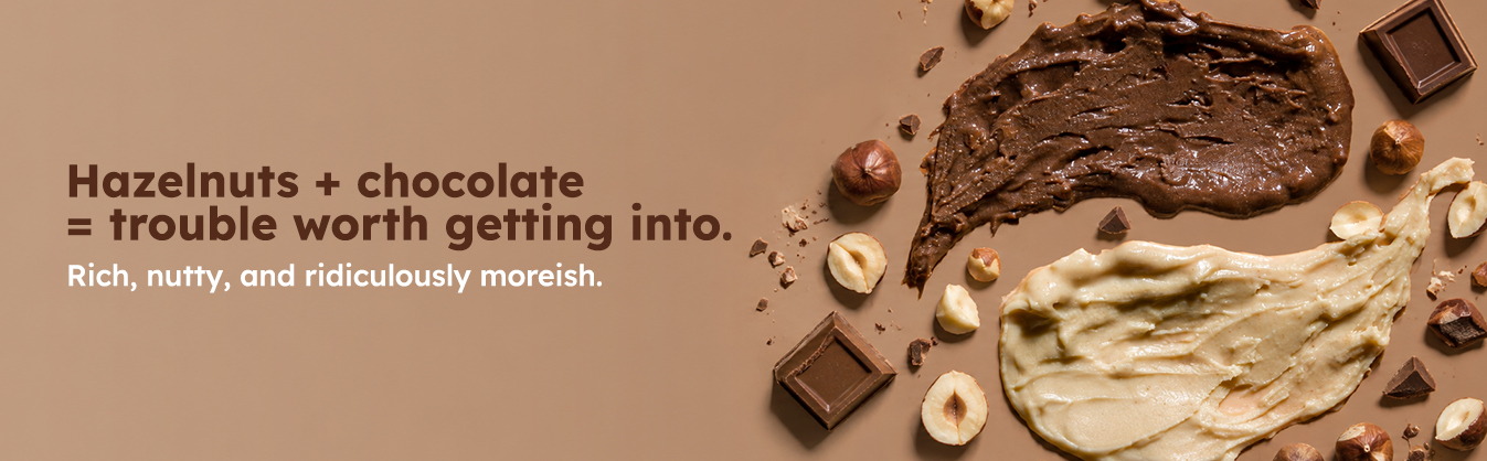 Goearnest Hazelnut Chocolate Low Carb, High Protein Snack | 9g Protein, 5g Net Carbs | No Added Sugar, High Fibre, Gluten Free | 30g