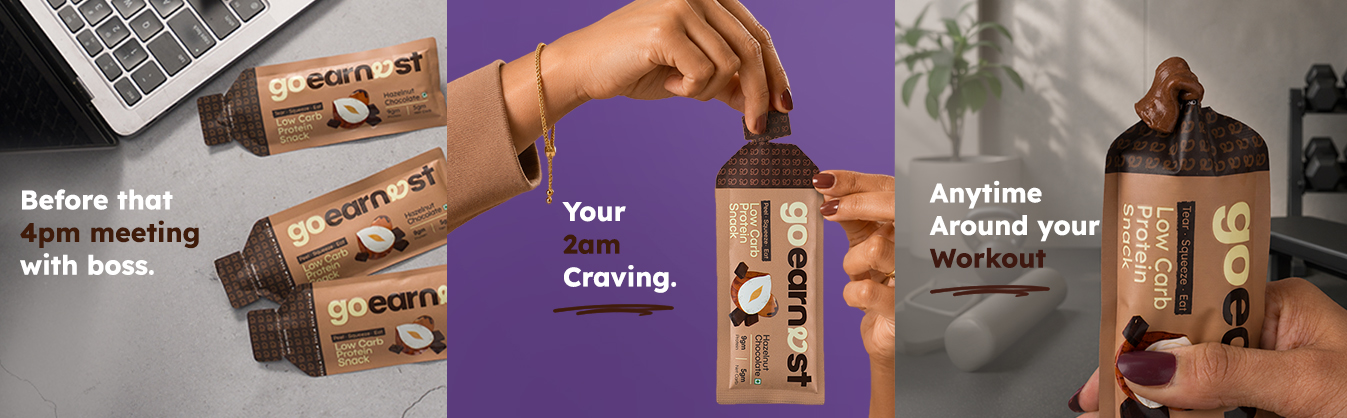 Goearnest Hazelnut Chocolate Low Carb, High Protein Snack | 9g Protein, 5g Net Carbs | No Added Sugar, High Fibre, Gluten Free | 30g