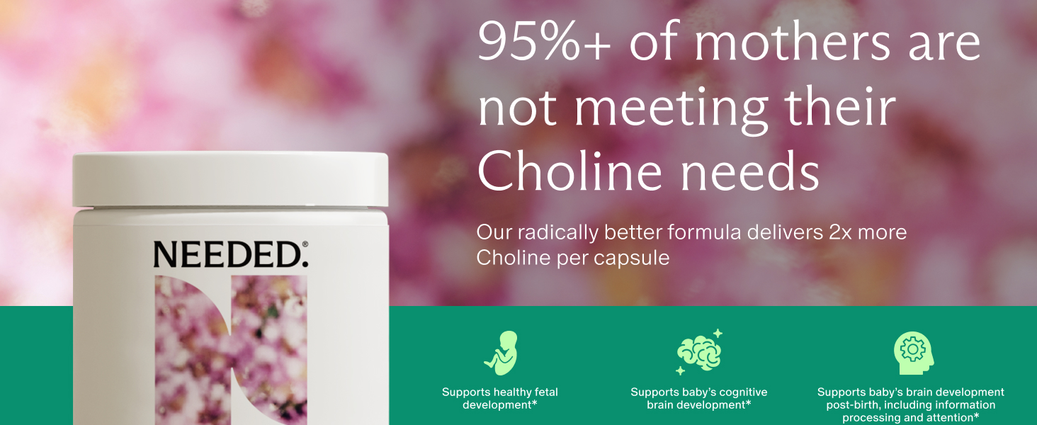 Needed. Prenatal Choline+ for Cognitive Development, 30 Liquid Capsules
