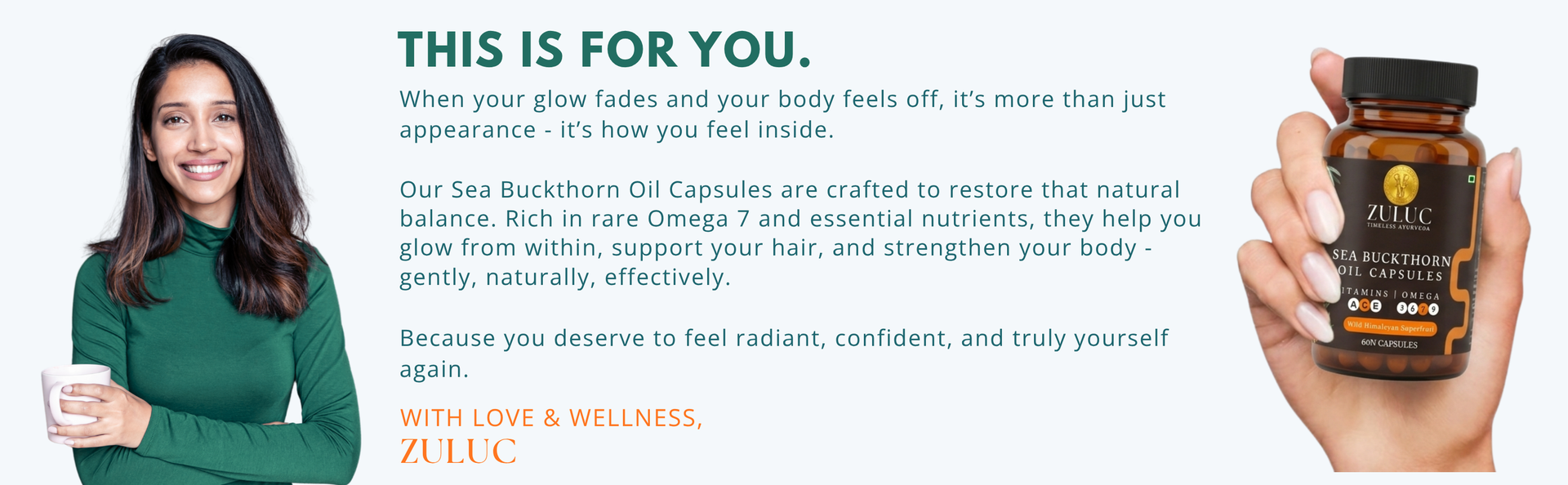 Sea Buckthorn Oil Capsules with Omega 7 | Wild Himalayan Sea buckthorn Berry oil Extract | Supports Skin Glow, Anti-Ageing, antioxidant, Hair, Immunity & gut health supplement| Omega 3 6 7 9 Cold Pressed seabuckthorn capsule