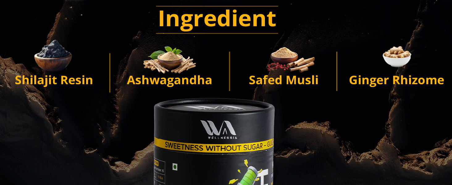 Shilajit Gummies for Men with Ashwagandha & Safed Musli for Energy, Strength & Natural Stamina Support | Daily Male Vitality Formula | 30 Veg Gummies (Tamarind Flavor)
