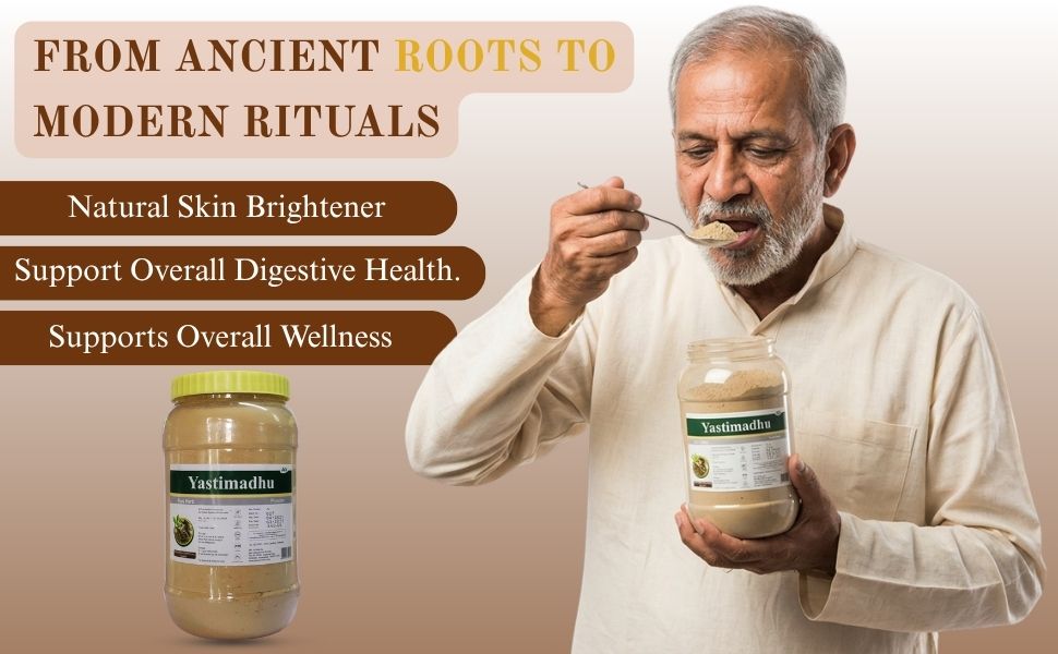 Jain Yastimadhu Powder 1Kg | Pure Mulethi (Glycyrrhiza glabra) Root | Natural Ayurvedic Herbal for Throat Soothing, Cough Relief | Digestive Health, Immunity & Overall Wellness