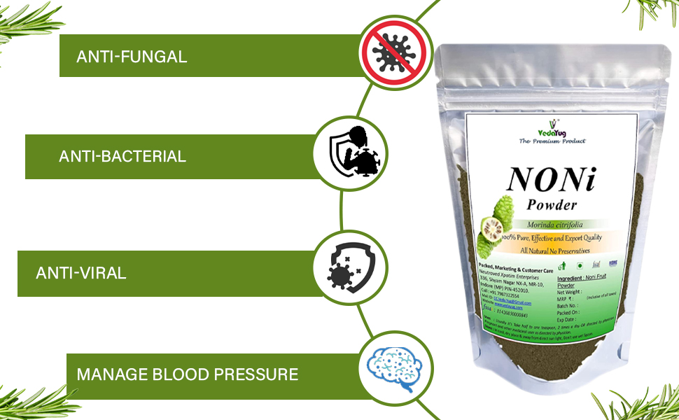 Noni Fruit Powder-100g | Morinda Citrifolia Powder | Achi | Cheese Fruit | Beach Mulberry, 100g | Helps to Enhance Energy
